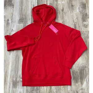 Terez Red Womens Hoodie Wear What Makes You Happy Sweatshirt Sz XS